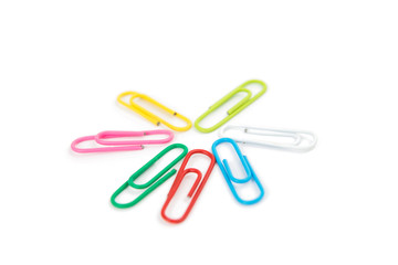 multi-colored paper clips