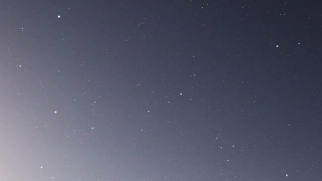 starry sky rotate, time lapse