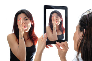 picture with tablet