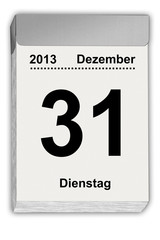 tear off calendar German December 31,2013