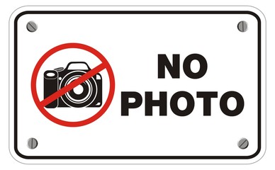 no photo rectangle sign