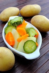 Patate, zucchine e carote lesse