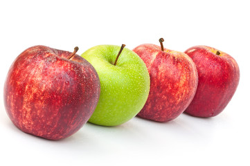Red and green apples