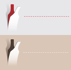 paper cut wine bottle