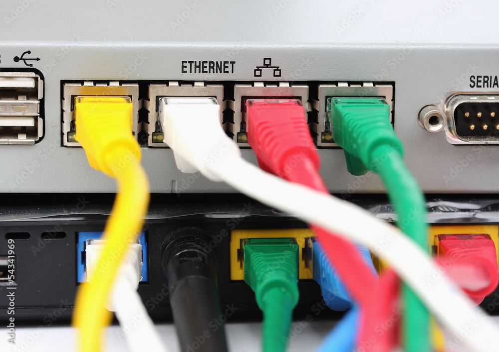 Leinwandbilder utp lan connect the ethernet port on the back of the router.