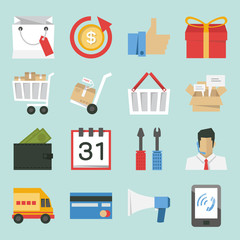marketing-sales icons design, minimal style vector.