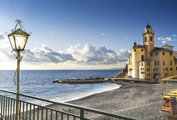 Fototapeta na wymiar wybrzeże Camogli, Liguria, Włochy