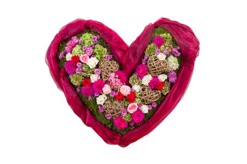 Heart with flowers - symbol of love