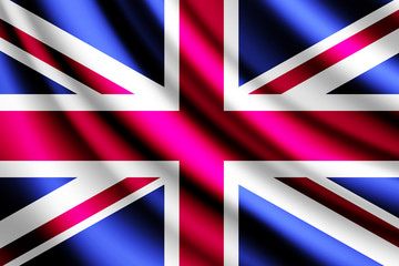Waving flag of United Kingdom,vector