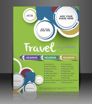 Vector Travel brochure, flyer, magazine cover