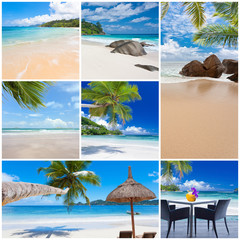 assemblage de photos des Seychelles