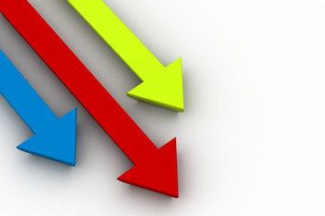3d arrows in three directions