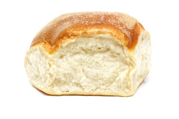 Large loaf of bread isolated on white