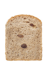 Slice of bread isolated on white background