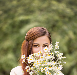 Naklejka premium Beautiful bride outdoors