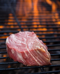 closeup of a steak