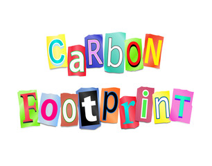 Carbon footprint concept.