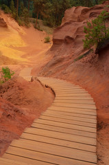 Stairs leading to an ochre quarry