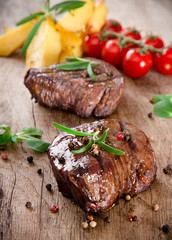 Delicious beef steak