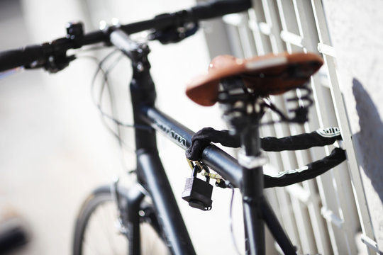 Fahrradschloss am Fahrrad