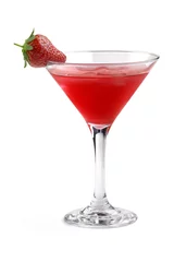 Tuinposter red cocktail with strawberry © Paulista