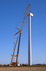 Fototapeta na wymiar Wind Turbine Construction