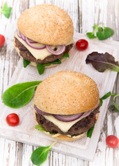 Delicious hamburgers