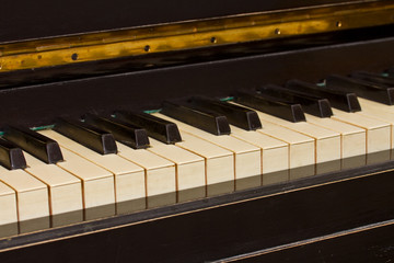 Fototapeta na wymiar rocznika klawiatury fortepianu
