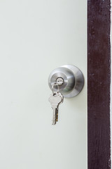 Doorknob with the keys