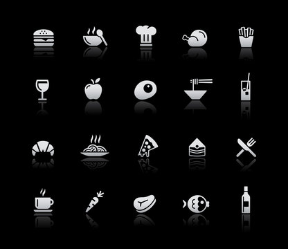 Food Icons - Set 1 -- Silver Series