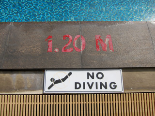 No diving