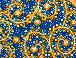 Pattern of Thai hand made Blue fabric