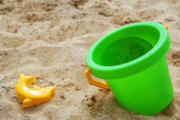 Fototapeta na wymiar plaża z zabawki
