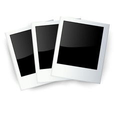 old photo frames isolated on white background