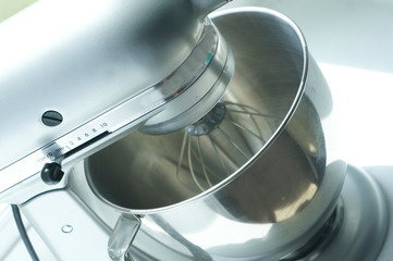 Modern silver kitchen stand mixer