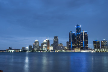 Detroit michigan skyline