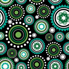 Seamless pattern with abstract colorful circles