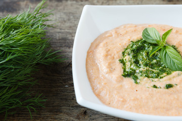 carrot cream soup with cream