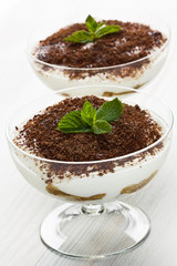 Delicious tiramisu desert