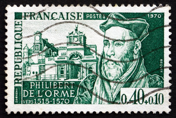 Postage stamp France 1970 Philibert Delorme, Architect