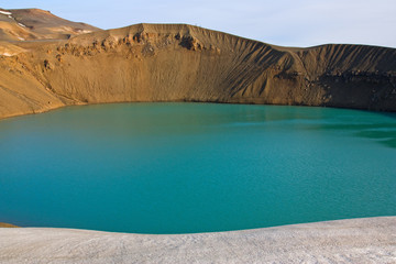 Maar (crater lake) in Iceland
