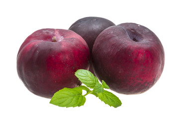 Heap of bright plums