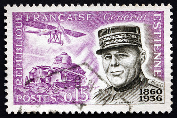 Postage stamp France 1960 General Jean Baptiste Eugene Estienne