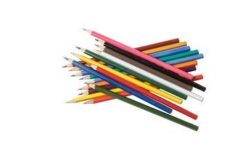 Obraz premium Crayons on white background
