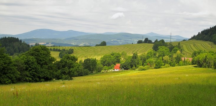 landscape near Markousovice below Jestreb&iacute; hory mountains