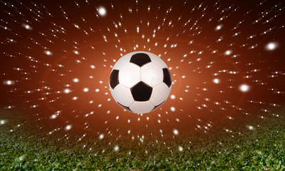 Naklejka premium soccer ball with the stars