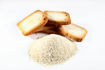 group biscuits and bread crumbs