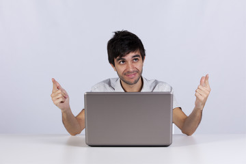 Modern businessman at his office