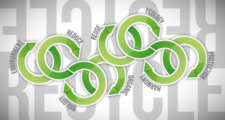 recycle eco friendly diagram concept cycle.