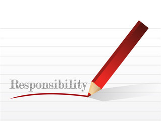 responsibility message illustration design